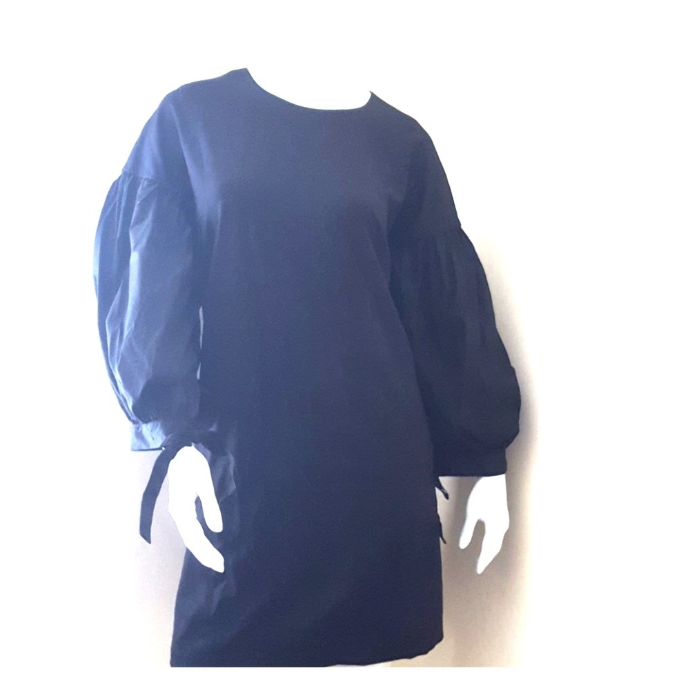 Black Dress w/Exaggerated Bell Sleeves